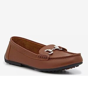 Women’s “Kai” Brown/Whiskey Leather Loafer with Silver Buckle (8M)